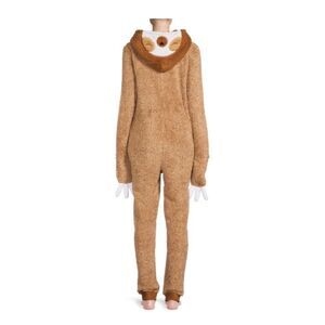 Sloth one piece jumpsuit romper hoodie mittens costume fleece animal